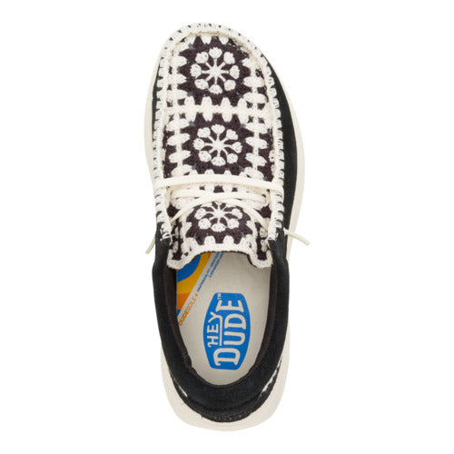 Wendy Comf Suede Crochet - Black/Multi - Image 7