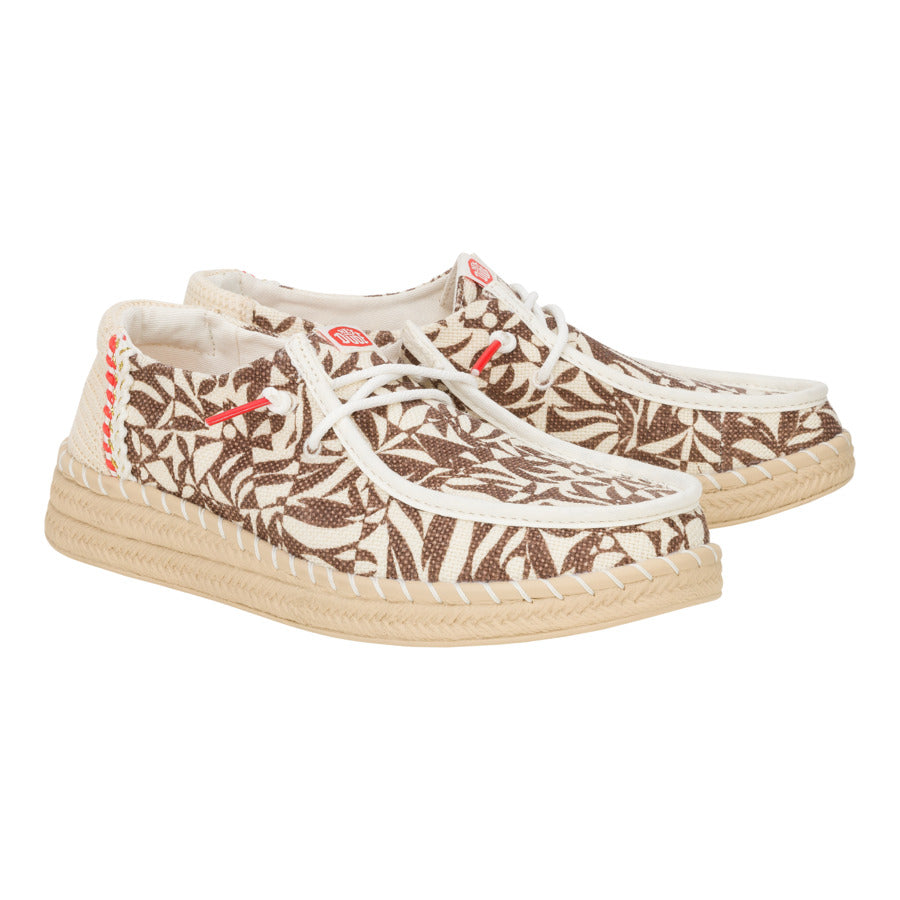 Wendy Espadrille Retro Palm - Downtown Brown/Egret - Image 2