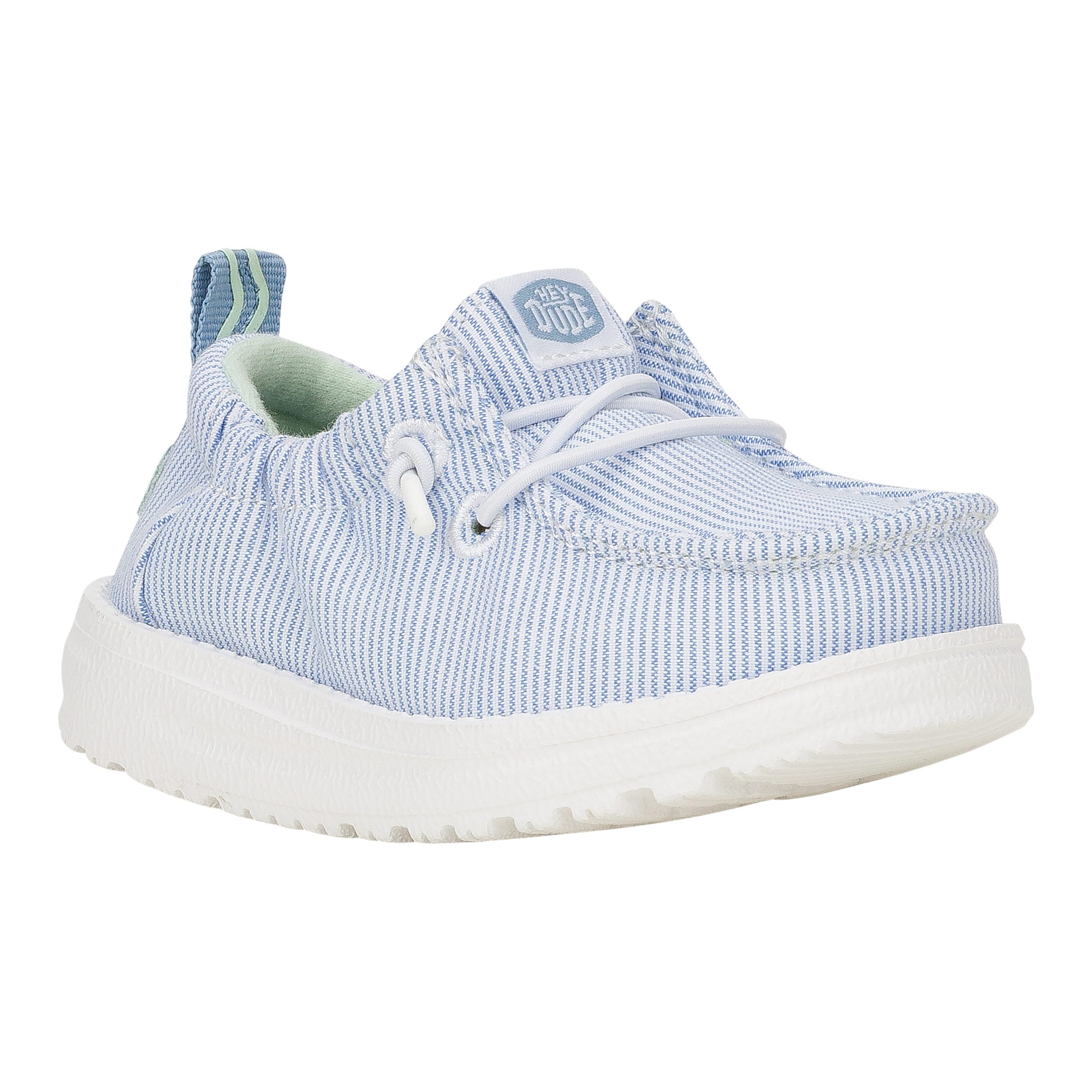 LilDude Slip On Prints - White/Faded Denim - Image 7