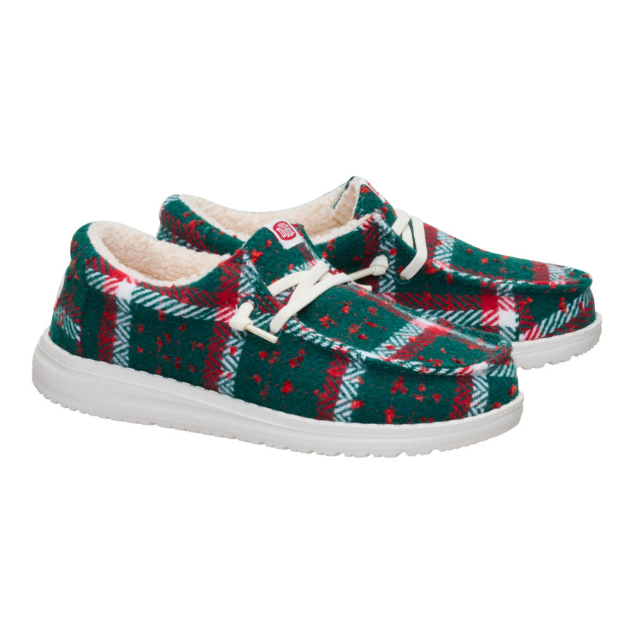 Wally Youth Confetti Plaid Cozy - Red/Green/Multi - Image 2